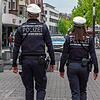 Die Singener Polizei im Einsatz in der Innenstadt.