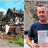 Die Hilfsbereitschaft nach dem Großfeuer in Bohlingen (links) für Tobias Bohner (rechts) ist weiterhin groß. Er hat dabei im August sein ...