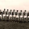 Die Gründungsmannschaft des SV Hänner beim zehnjährigen Bestehen (von links): Werner Goering, Heinz Lenzing, Dieter Himmelreich, Heinz ...
