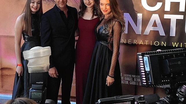 Rosalie Limberger (von links), &bdquo;Child of Nature&ldquo;-Regisseur Marcos Negrão, Angelina Limberger und Moderatorin Marilia Moreno ...