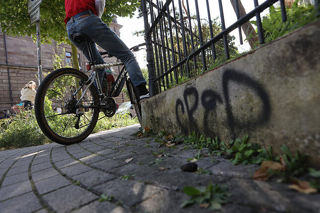 Ein &bdquo;CREP&ldquo;-Graffiti in der Schottenstraße in Konstanz.