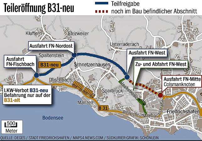 Bild 1: Teilfreigabe B&nbsp;31-neu: Stadträte und Bürgerinitiative kritisieren die Entscheidung der Behörden