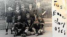 Die TuS-Mannschaft 1961 (hinten, von links): Hans Jung, Karl Vogel, Herbert Nutz, Paul Tröndle, Klaus Kern, (Mitte, von links) Udo ...