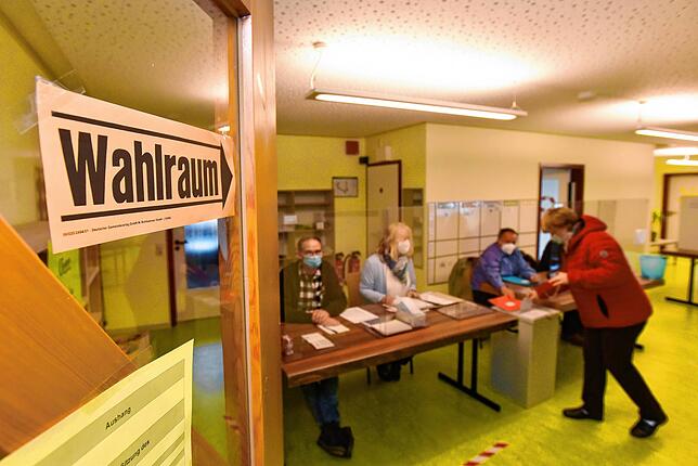 Landtagswahl im Städtedreieck: Bild aus dem Donaueschinger Wahllokal Kindergarten Wunderfitz.