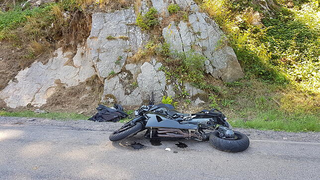 Mit diesem Motorradfahrer verunglückte ein Mann auf der Landstraße 148 bei Todtmoos und wurde schwer verletzt.