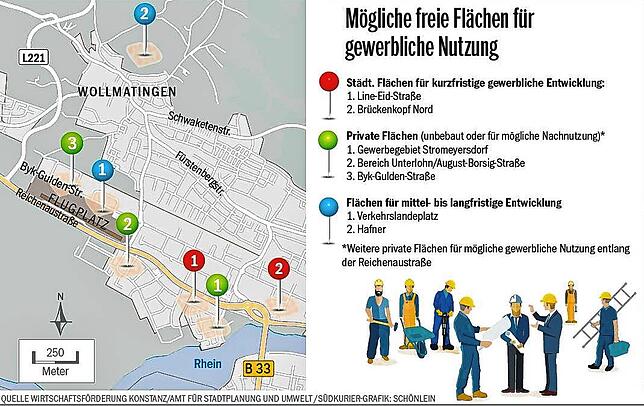 Bild 2: Der Bedarf ist hoch, der Platz aber gering: Wie und wo können in Konstanz noch Gewerbeflächen entstehen?