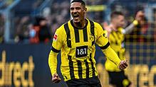 Emotion pur: Sébastien Haller feiert seinen Treffer gegen den SC Freiburg &ndash; ausgerechnet am Weltkrebstag.