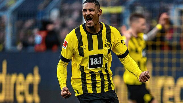 Emotion pur: Sébastien Haller feiert seinen Treffer gegen den SC Freiburg &ndash; ausgerechnet am Weltkrebstag.