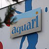 Hinter der Fassade des Schwimmbades Aquari in Hüfingen laufen derzeit die Revisionsarbeiten.