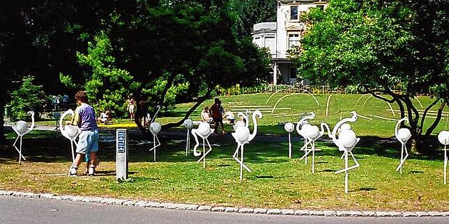 Der Garten der Villa Prym während des Seenachtfestes in den 90er Jahren.