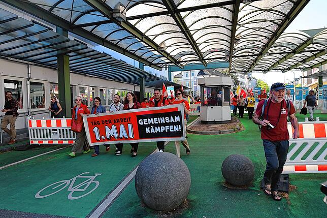 Bild 25: Gemeinsamer Protest am 1. Mai: So gingen Konstanzer und Kreuzlinger auf die Straße