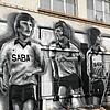 Der Graffity-Künstler Jonas Felinger hat auf dem Villinger Saba-Areal im Januar 2022 den ehemaligen FC 08-Torjäger Dirk Brünker (links( ...