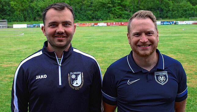 Gelungener Saisonauftakt: Die Trainer der SG Stühlingen/Weizen, Sylvio Kech (links) und Fabian Spitz, freuten sich über den Auftaktsieg ...