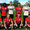 Die Neuzugänge des FC Bad Dürrheim (stehend von links): Trainer Enrique Blanco, Almami Camara (DJK Villingen), Yannis Tränkner (eig. ...