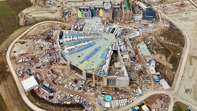 Der neue Wasserpark von oben.