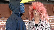 Die Laienspieler aus Frohnstetten zeigen das Stück: &bdquo;Hänsel und Gretel und die unglückliche Hexe&ldquo;. Bild: Karl-Peter Neusch