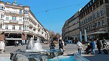 Blick in Baden-Badens Innenstadt. Die Zahl der russischen Touristen ist hier zuletzt deutlich gesunken.