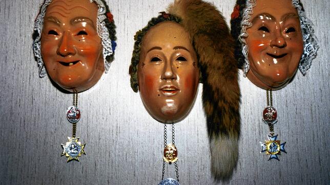 Das ist ein Teil der Fastnachtsmasken, die nun fehlen.