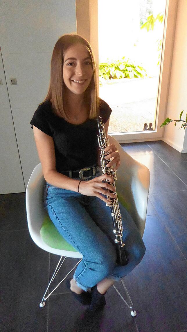 Annasophia Groß heute als Obostin der Stadtmusik Stühlingen.
