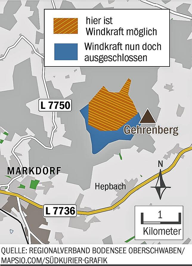 Bild 2: Hier ist Windkraft in der Region erlaubt