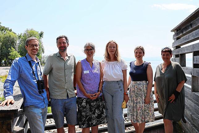 Ihnen liegt Naturschutz am Herzen: Samuel Hoffman (RP Tübingen), David Heliosch (NABU Friedrichshafen-Tettnang), Naomi Barker ...