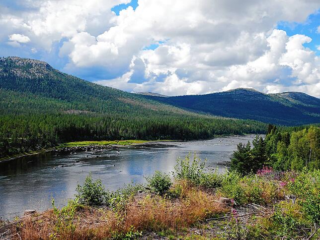 Zwischenstopp unterwegs im Østerdalen, ein Tal in Norwegen.