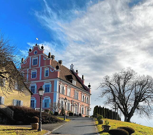 Das Schloss Freudental ist mit seiner rosa Farbe ein echter Hingucker.