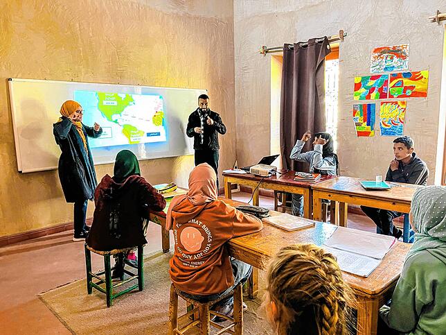 Die Gebärdensprache lernt jedes Schulkind am Campus Vivante, zusätzlich zu Arabisch, Französisch und Tamazight.