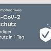 So sieht das Impfzertifikat in der Corona-Warn-App aus. Termine im Impfzentrum des Schwarzwald-Baar-Kreises kann man online oder ...