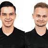Aufstieg geschafft: Mathias Heilig (links) vom FC Erzingen und Timo Bugglin vom TuS Binzen leiten künftig Spiele in der Regionalliga.
