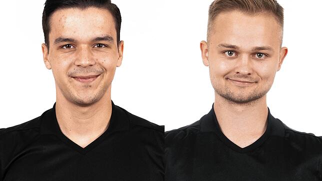 Aufstieg geschafft: Mathias Heilig (links) vom FC Erzingen und Timo Bugglin vom TuS Binzen leiten künftig Spiele in der Regionalliga.
