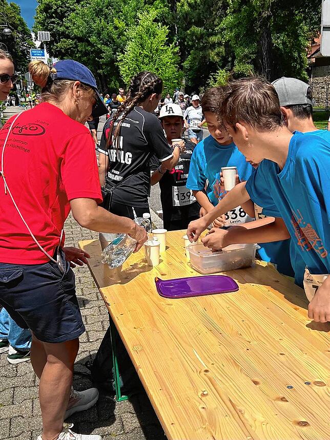 Der Fanclub von Refugio versorgte seine Läufer.
