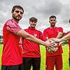 Verstärkung: Ab der kommenden Saiosn spielen (von links) Uran Aliaj (FC 07 Albstadt) , Berkay Adakli (A-Jugend), Abdelmounaim El Oumni, ...
