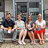 Julian Windmöller (von links), Katharina Riedle, Corinna Bruggaier und Gabriele Gietz freuen sich auf die Zusammenarbeit im neuen Kulturamt.