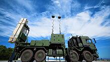 Eine Startereinheit des Luftverteidigungssystems Iris-T SLM der Firma Diehl Defence. Die Trefferquote liegt bei nahezu 100 Prozent.