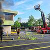 Die Feuerwehr hat am Montag den Ernstfall auf dem Firmengelände von Takeda in der Singener Industriegebiet geübt.