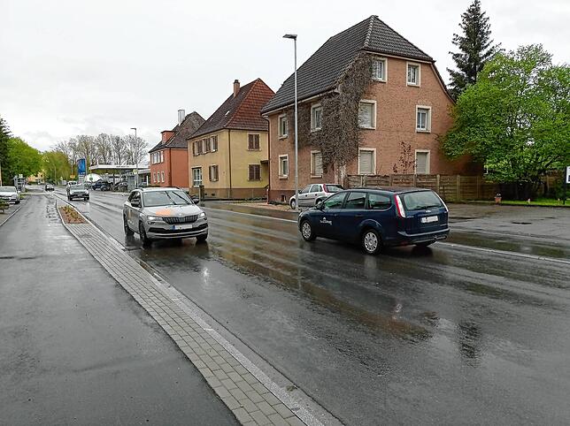 Die Schaffhauser Straße am regnerischen Freitag, 21. Mai. Hüfingens Bürgermeister Michael Kollmeier will bei der Festlegung von ...