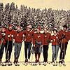 Skilehrwarte 1958 in Oberegg, Appenzell (von links): Günther Völlinger, Michael Decker, Moppel Zinnert, Adolf Schuldt, Horst Haßlinger, ...