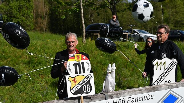 Engagiert: Johann Scheible, Vorsitzender des Landesligisten SV 08 Laufenburg, wirbt bei den Vereinen um sein Anliegen, am ...