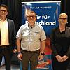 Der gewählte Landtagskandidat Matthias Jehle (von links), Ersatzkandidat Johannes Dobler und Andrea Zürcher, die auf eine Kandidatur ...