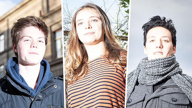 Sie engagieren sich bei Fridays For Future: Jannis Krüßmann, Antonia Schütz, Julian Kratzer.