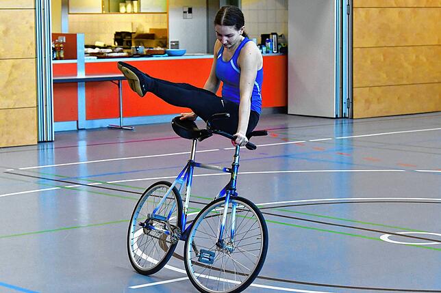 Platz vier: Leonie Papok vom RV Lottstetten – hier beim Bezirkspokal in heimischer Halle – verpasste mit ausgefahrenen ...