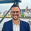 Johannes Henne gibt am Moleturm seine Kandidatur bekannt.