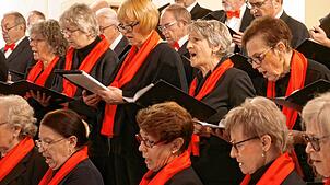 Der Kirchenchor St.¦Martin aus Obersäckingen bei seinem jüngsten Jubiläumskonzert im Jahr 2023. Er möchte sein Fortbestehen und seine ...