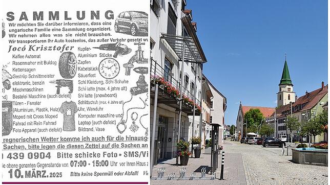 In Hüfingen wird ein Handzettel verteilt, der dazu aufruft, den Sperrmüll vor der Türe abzustellen. Die Stadt warnt: Dem Aufruf dürfe ...
