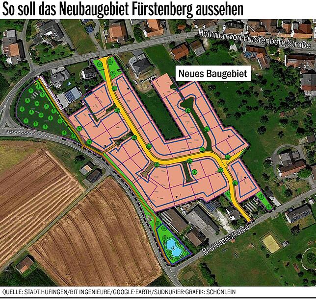 Bild 1: 38 Bauplätze auf der Höhe: Fürstenberg bekommt ein Neubaugebiet