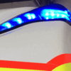 Blaulicht eines Rettungswagens.