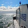 Symbolbild: Ein Schiff der Wasserschutzpolizei auf Streife (Aufnahme vom 13. März 2020).