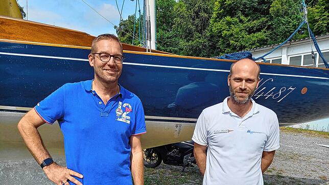 Das Führungsteam der Michelsen-Werft in Friedrichshafen und der Überlinger Keller-Werft: Niklaus Waser (links) und Karsten Timmerherm. ...