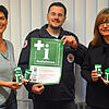 Setzen auf die SOS-Rettungsdose (von links): Ilona Fritz-Schild, Rolf Rombach und Carola Göldel.